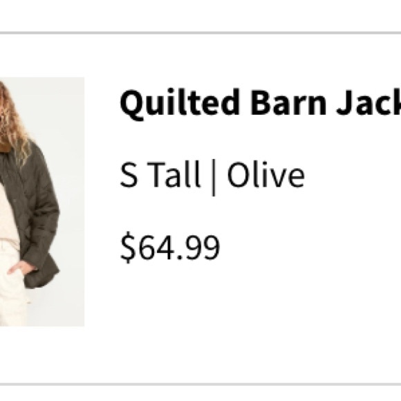 NWT - Old Navy Quilted Barn Jacket - Picture 3 of 7
